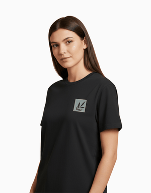 Unisex relaxed fit t-shirt with pastel botanical print in natural style made of soft cotton