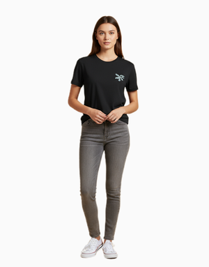 Women's Relaxed fit t-shirt Floral muse(fill) (ILS 016) In Lounge Store