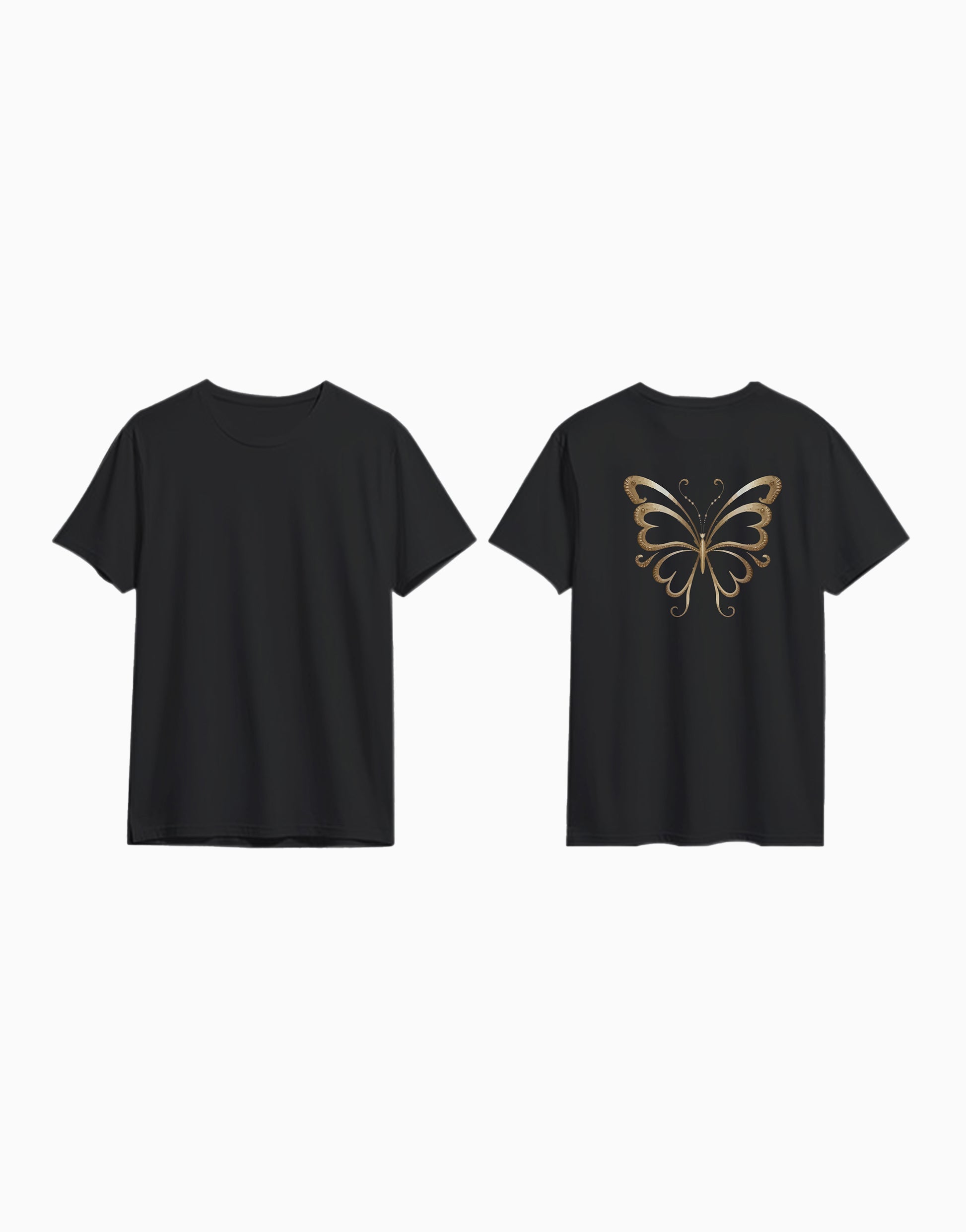 Women's Relaxed fit t-shirt "Golden Butterfly" (ILS 066) In Lounge Store