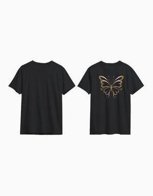 Women's Relaxed fit t-shirt "Golden Butterfly" (ILS 066) In Lounge Store