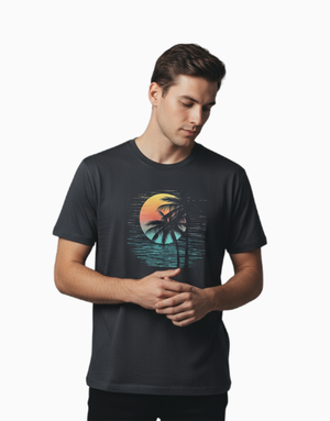 Men's Relaxed fit t-shirt Sunset Wave (ILS 020) In Lounge Store
