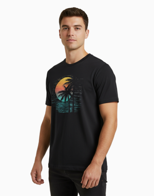 Men's Relaxed fit t-shirt Sunset Wave (ILS 020) In Lounge Store