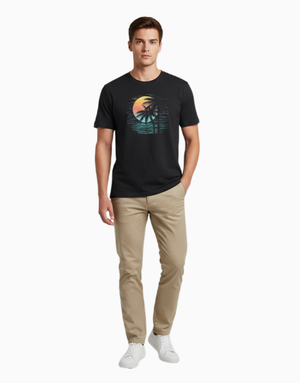 Men's Relaxed fit t-shirt Sunset Wave (ILS 020) In Lounge Store