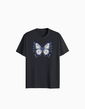 Women's Relaxed fit t-shirt Midnight Butterfly (ILS 013) In Lounge Store