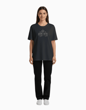 Unisex relaxed fit t-shirt featuring New York Skyline design made from soft breathable cotton