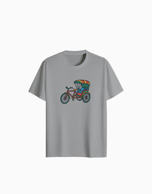 Unisex Relaxed fit t-shirt Colorful Rickshaw (ILS 086) In Lounge Store