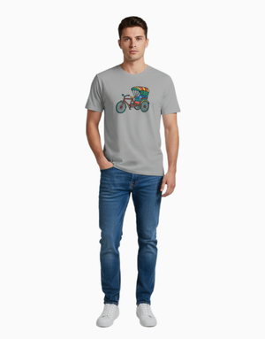 Unisex Relaxed fit t-shirt Colorful Rickshaw (ILS 086) In Lounge Store