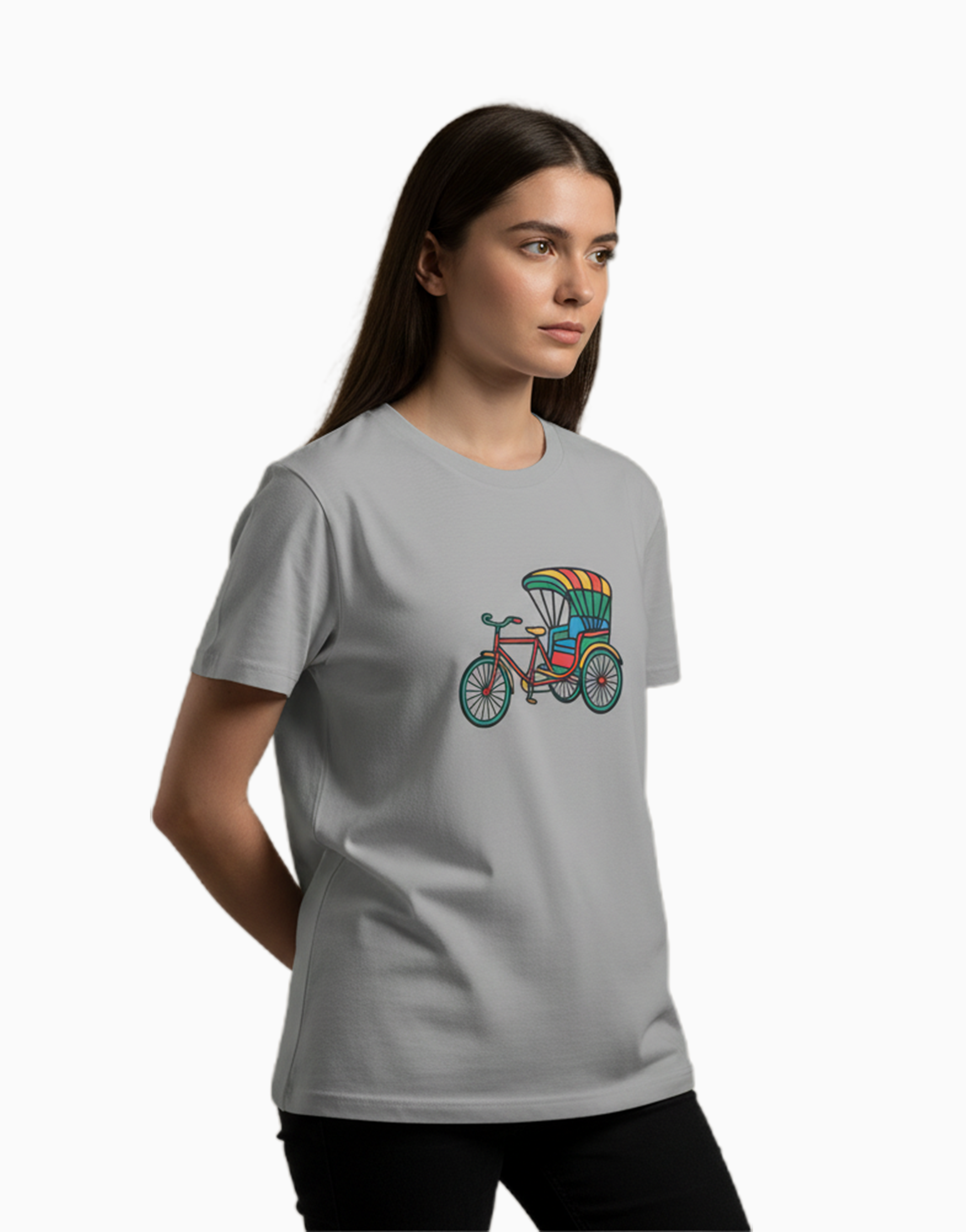 Unisex Relaxed fit t-shirt Colorful Rickshaw (ILS 086) In Lounge Store