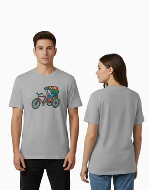 Unisex Relaxed fit t-shirt Colorful Rickshaw (ILS 086) In Lounge Store