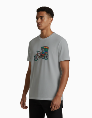 Unisex Relaxed fit t-shirt Colorful Rickshaw (ILS 086) In Lounge Store