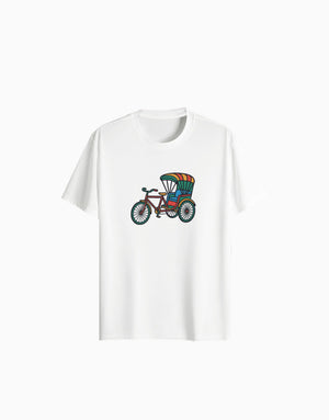 Unisex Relaxed fit t-shirt Colorful Rickshaw (ILS 086) In Lounge Store