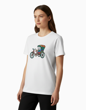Unisex Relaxed fit t-shirt Colorful Rickshaw (ILS 086) In Lounge Store