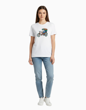 Unisex Relaxed fit t-shirt Colorful Rickshaw (ILS 086) In Lounge Store