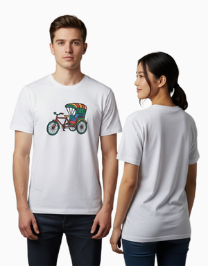 Unisex Relaxed fit t-shirt Colorful Rickshaw (ILS 086) In Lounge Store