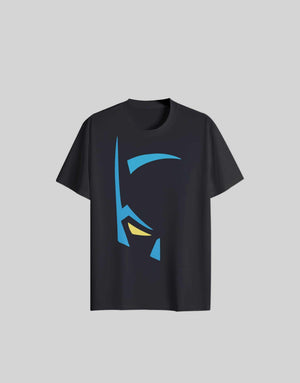 Unisex relaxed fit t-shirt featuring minimalist Dark Knight Batman design on breathable cotton