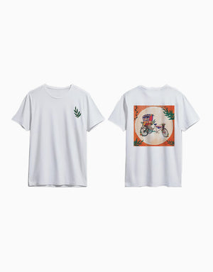 Unisex Relaxed fit t-shirt Dhaka Rickshaw Art (ILS 053) In Lounge Store