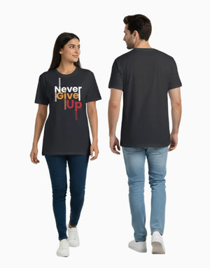 Unisex Relaxed fit t-shirt Never give up (ILS 040) In Lounge Store