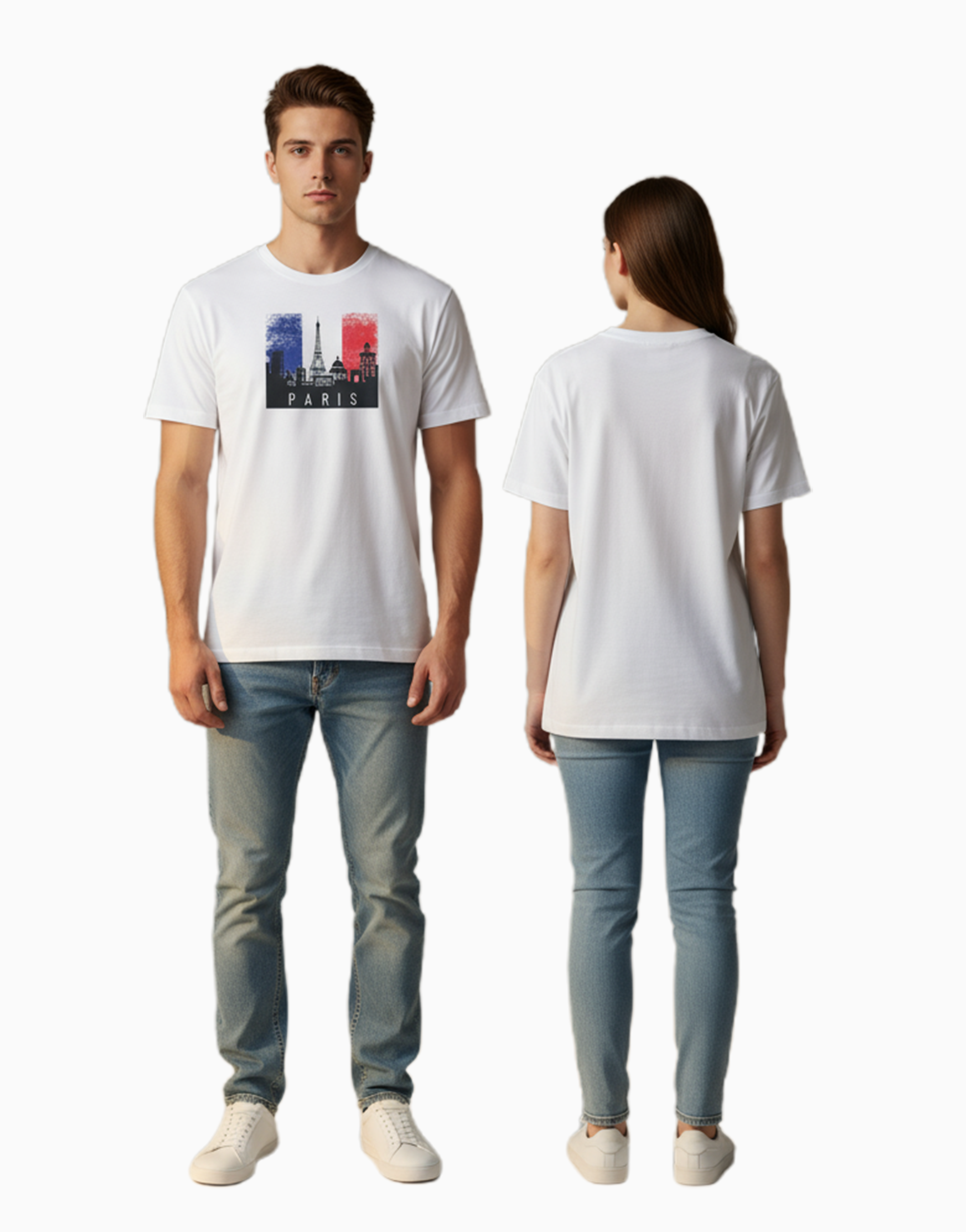 Unisex Relaxed fit t-shirt Paris Cityscape (ILS 054) In Lounge Store