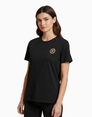 Unisex Relaxed fit t-shirt Royal Peacock Rickshaw Art (back) (ILS 076) In Lounge Store