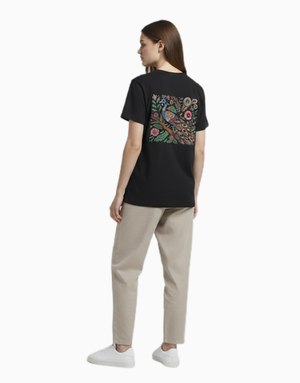 Unisex Relaxed fit t-shirt Royal Peacock Rickshaw Art (back) (ILS 076) In Lounge Store