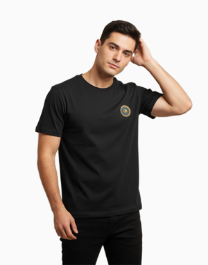 Unisex Relaxed fit t-shirt Royal Peacock Rickshaw Art (back) (ILS 076) In Lounge Store