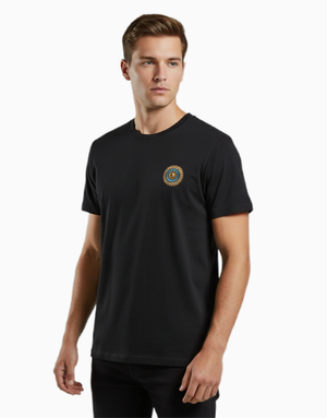 Unisex Relaxed fit t-shirt Royal Peacock Rickshaw Art (back) (ILS 076) In Lounge Store