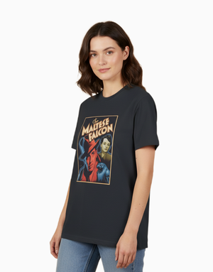 Unisex Relaxed fit t-shirt The Maltese Falcon Noir (ILS 081) In Lounge Store