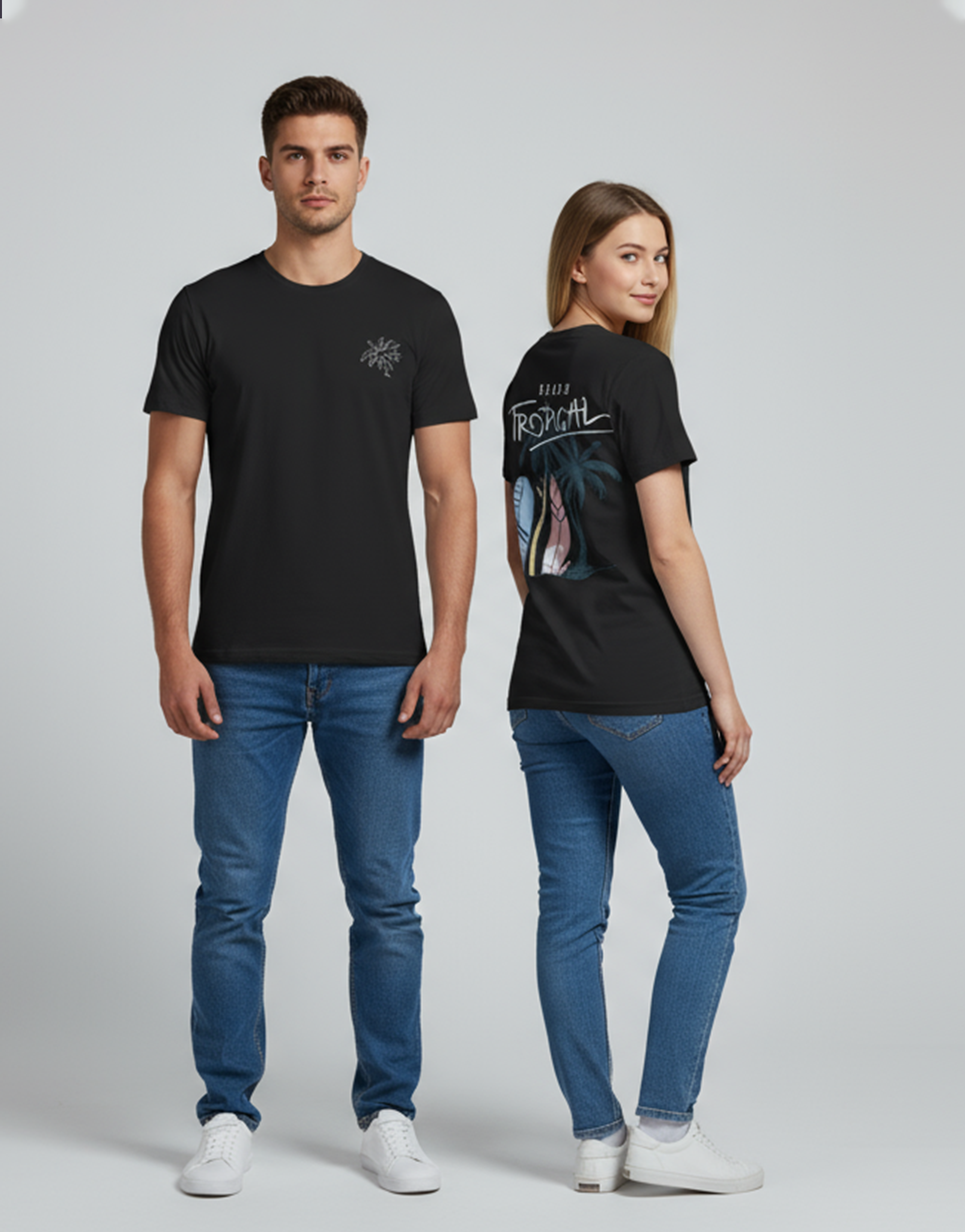 Unisex Relaxed fit t-shirt "Beach Tropical" (ILS 002) In Lounge Store