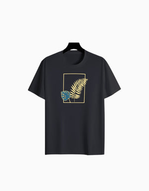 Unisex Relaxed fit t-shirt "Golden Leaf Frame" (ILS 021) In Lounge Store