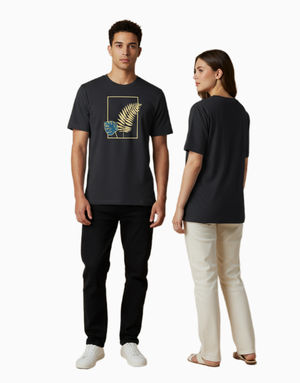 Unisex Relaxed fit t-shirt "Golden Leaf Frame" (ILS 021) In Lounge Store