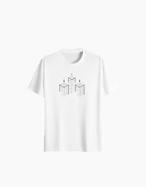 Unisex relaxed fit t-shirt featuring New York Skyline design on soft breathable cotton