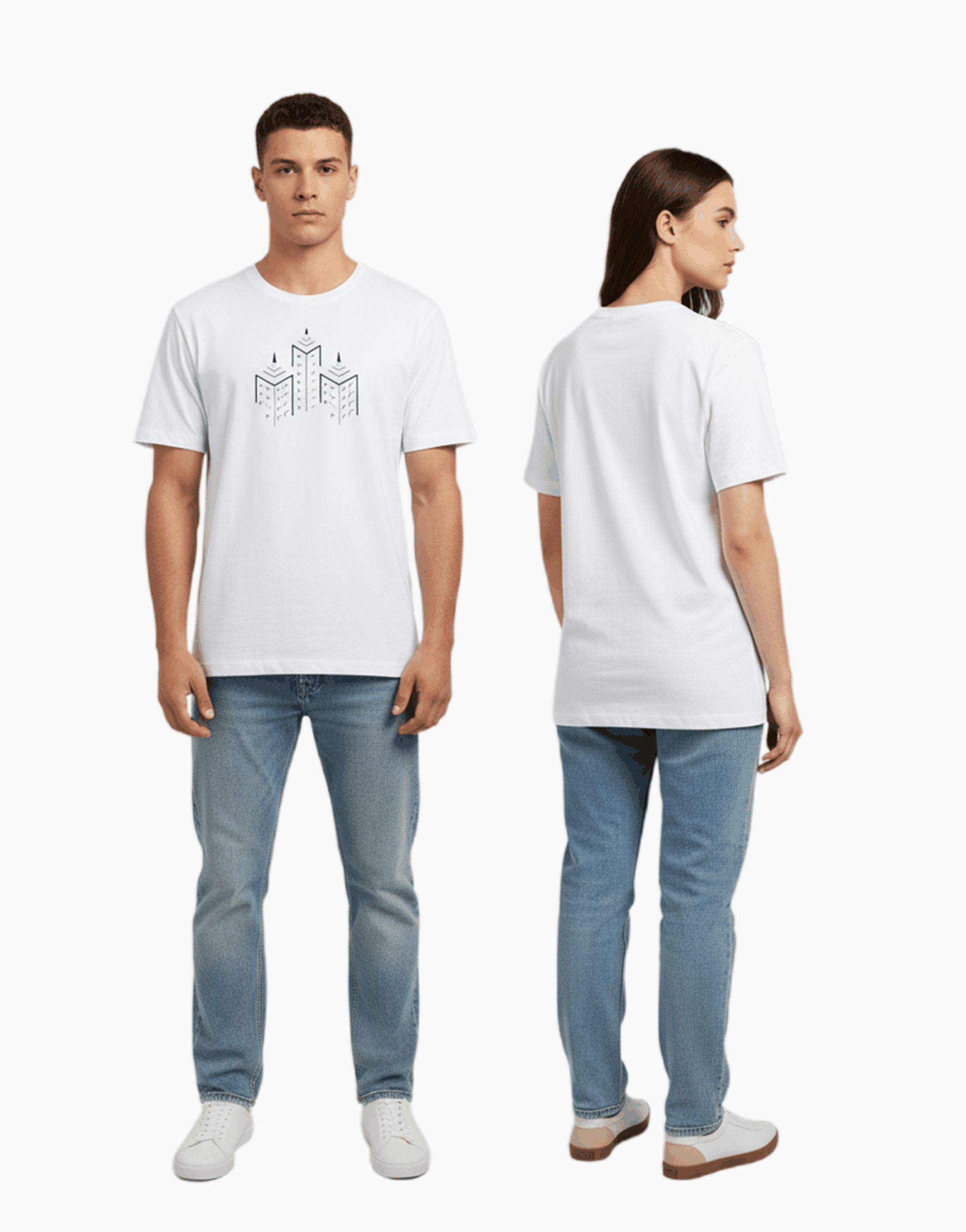 Unisex Relaxed fit t-shirt featuring New York Skyline design on soft breathable cotton