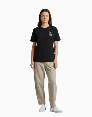 Women's Relaxed fit t-shirt "Paisley Floral" (ILS 059) In Lounge Store