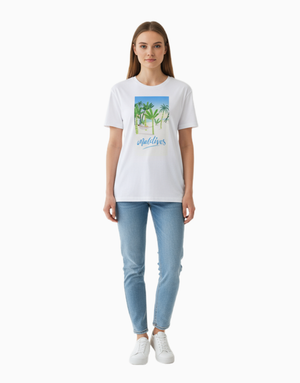 Women's Relaxed fit t-shirt Maldives Escape (ILS 018) In Lounge Store