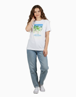 Women's Relaxed fit t-shirt Maldives Escape (ILS 018) In Lounge Store