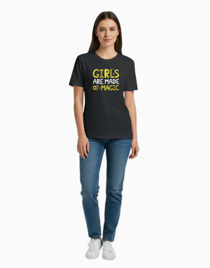 Women's Relaxed fit t-shirt "Girls Are Made of Magic" (ILS 041) In Lounge Store