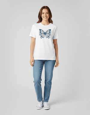 Women's Relaxed fit t-shirt Midnight Butterfly (ILS 013) In Lounge Store