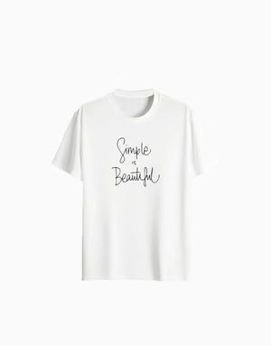 Women's Relaxed fit t-shirt "Simple Is Beautiful" (ILS 038) In Lounge Store