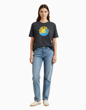Unisex Relaxed fit t-shirt Sunrise wave (FRONT) (ILS 005) In Lounge Store