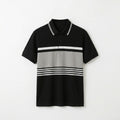 Men's Black Color-Block Polo T-Shirt In Lounge Store
