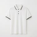 Men's Classic White Polo T-Shirt with Contrast Trim In Lounge Store