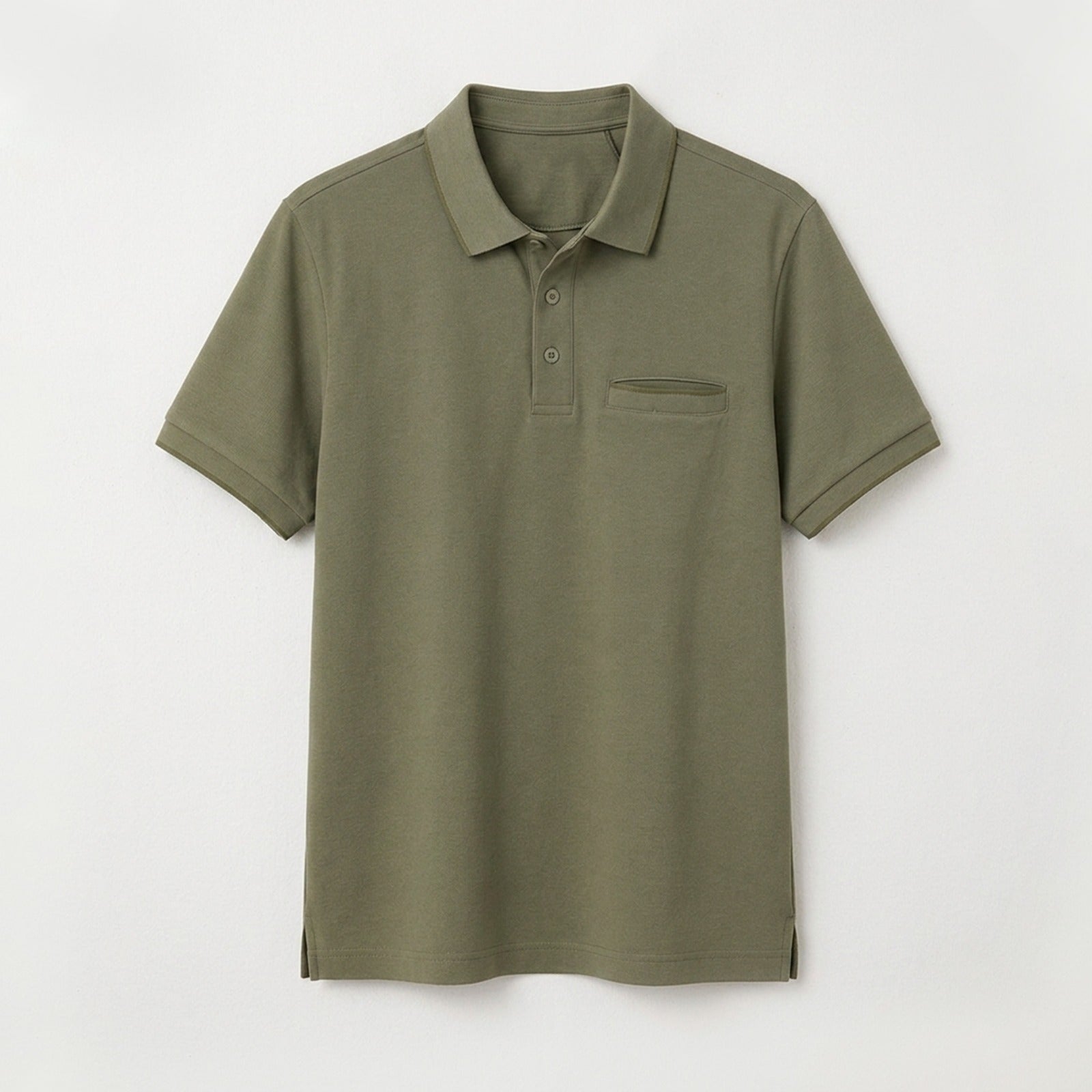 Men's Olive Green Pocket Polo T-Shirt In Lounge Store