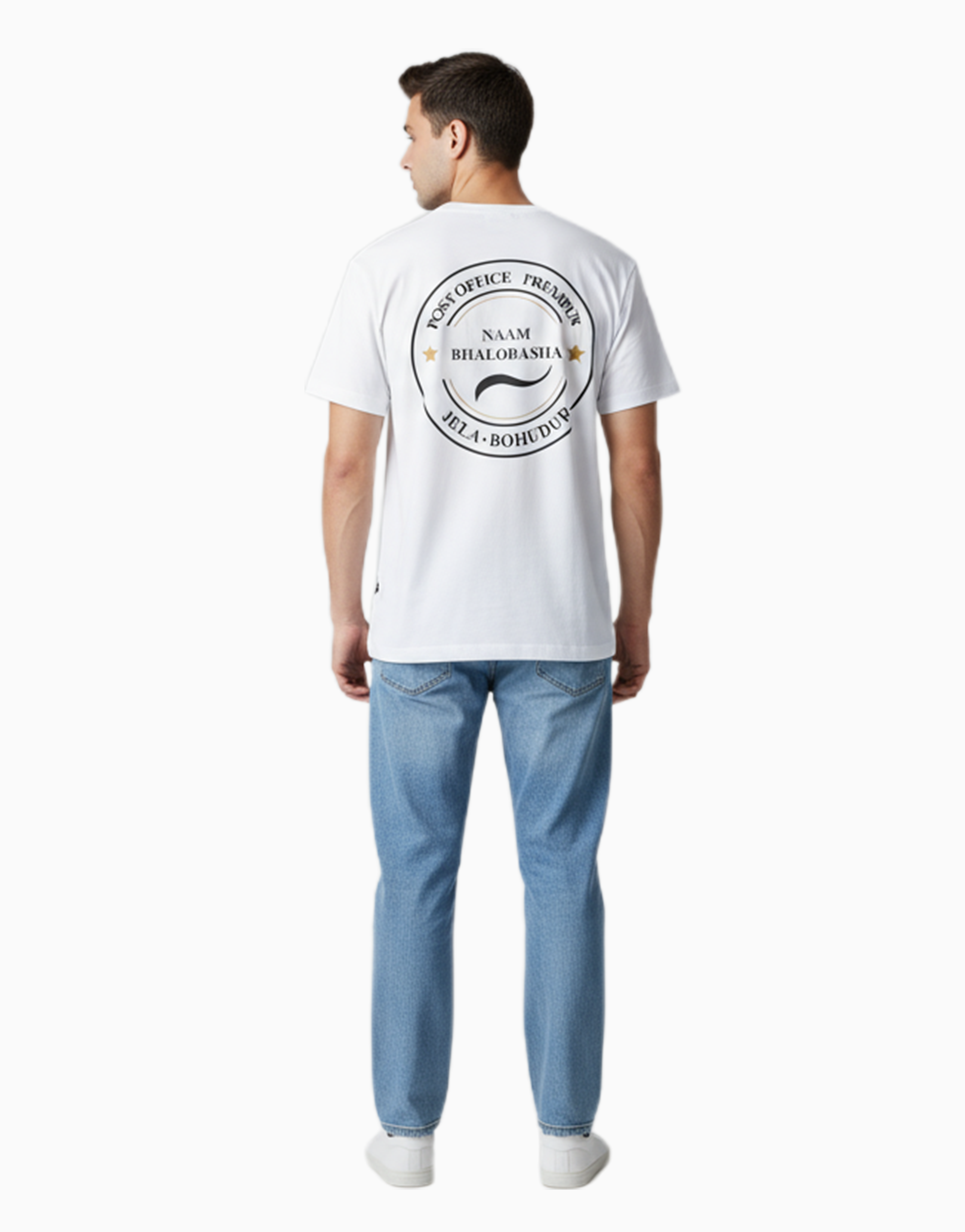 Men's Premium t-shirt "Retro Emblem- Naam Bhalobasha"(ILS 060)