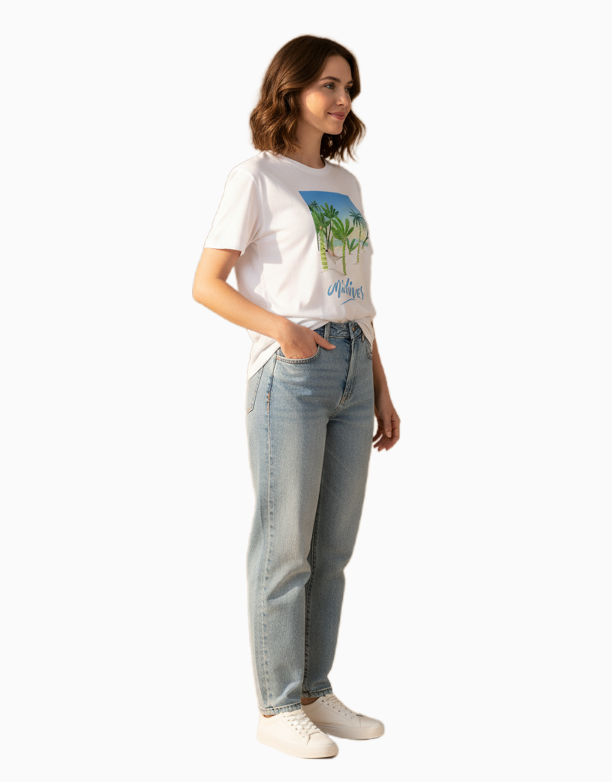 Women's Relaxed fit t-shirt Maldives Escape (ILS 018)