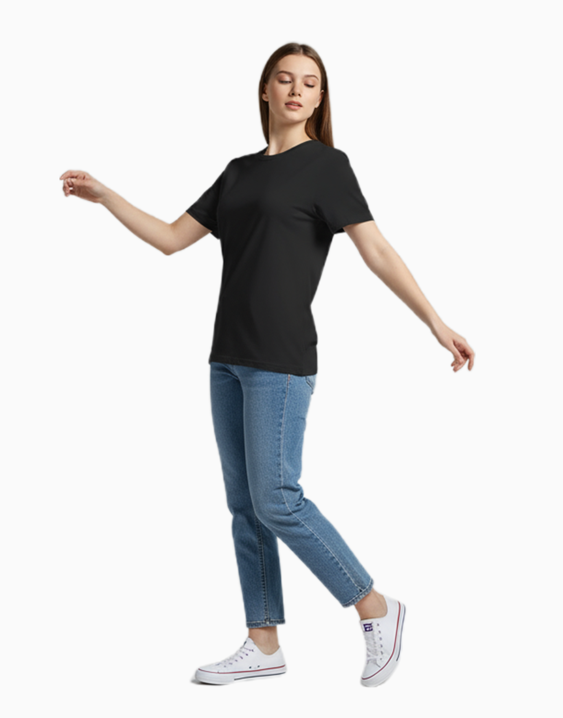 Women's Relaxed fit t-shirt "pink Butterfly" (ILS 067)