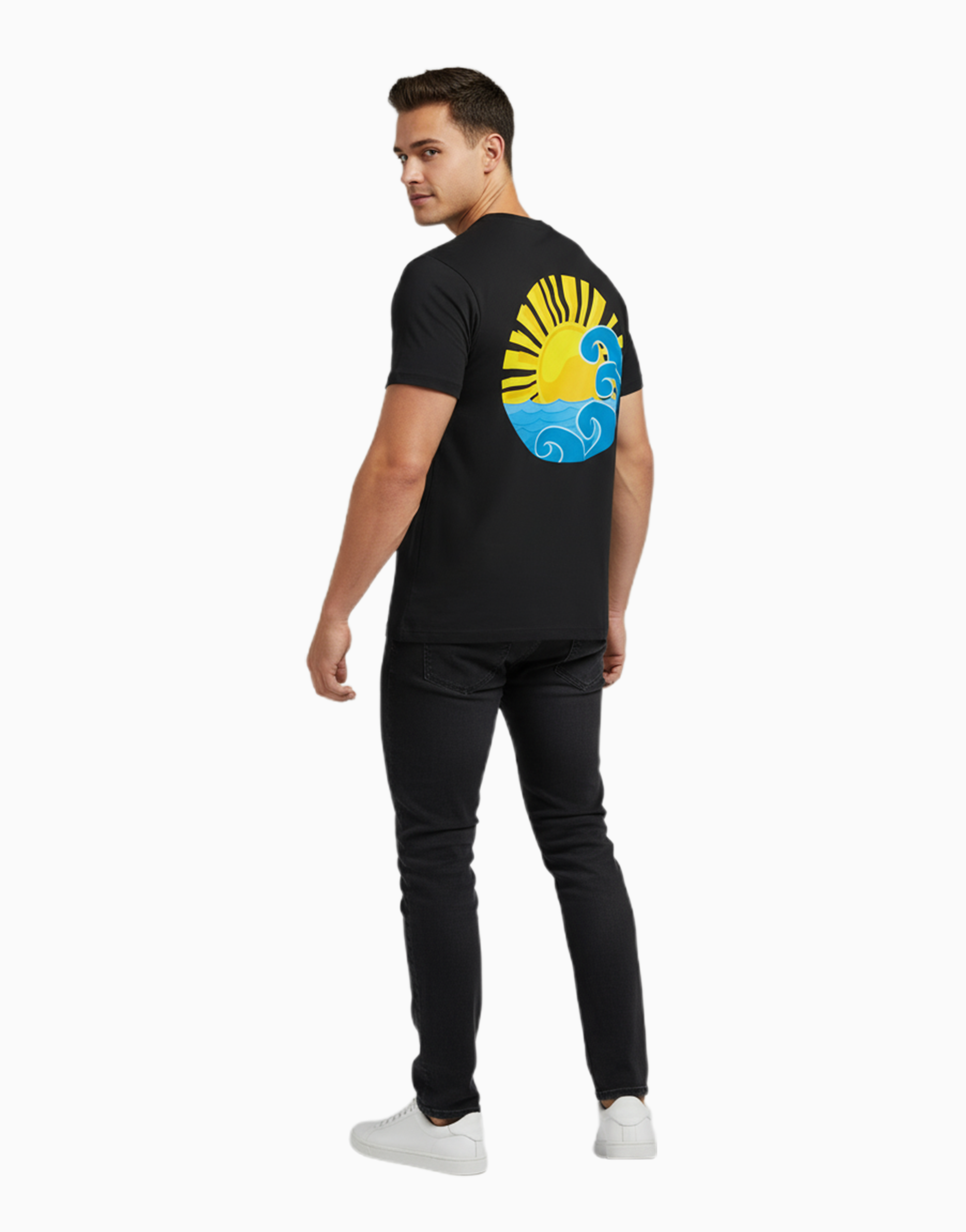 Men's Relaxed fit t-shirt Sunrise Wave  (ILS 001)