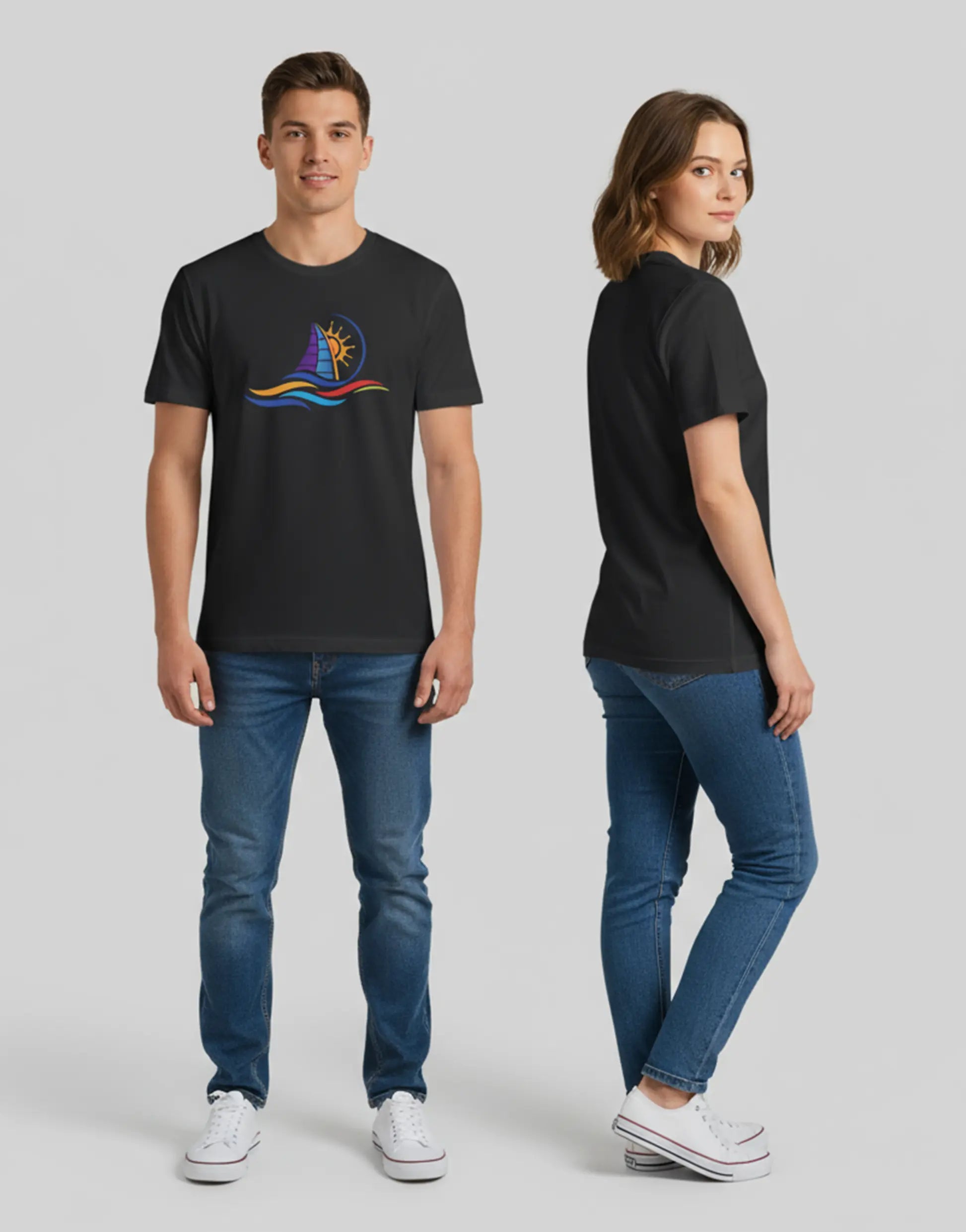 UnisexRelaxedfitt-shirtOceanSail_black_1.jpg Unisex Relaxed fit t-shirt Ocean Sail (ILS 011) - Image 1