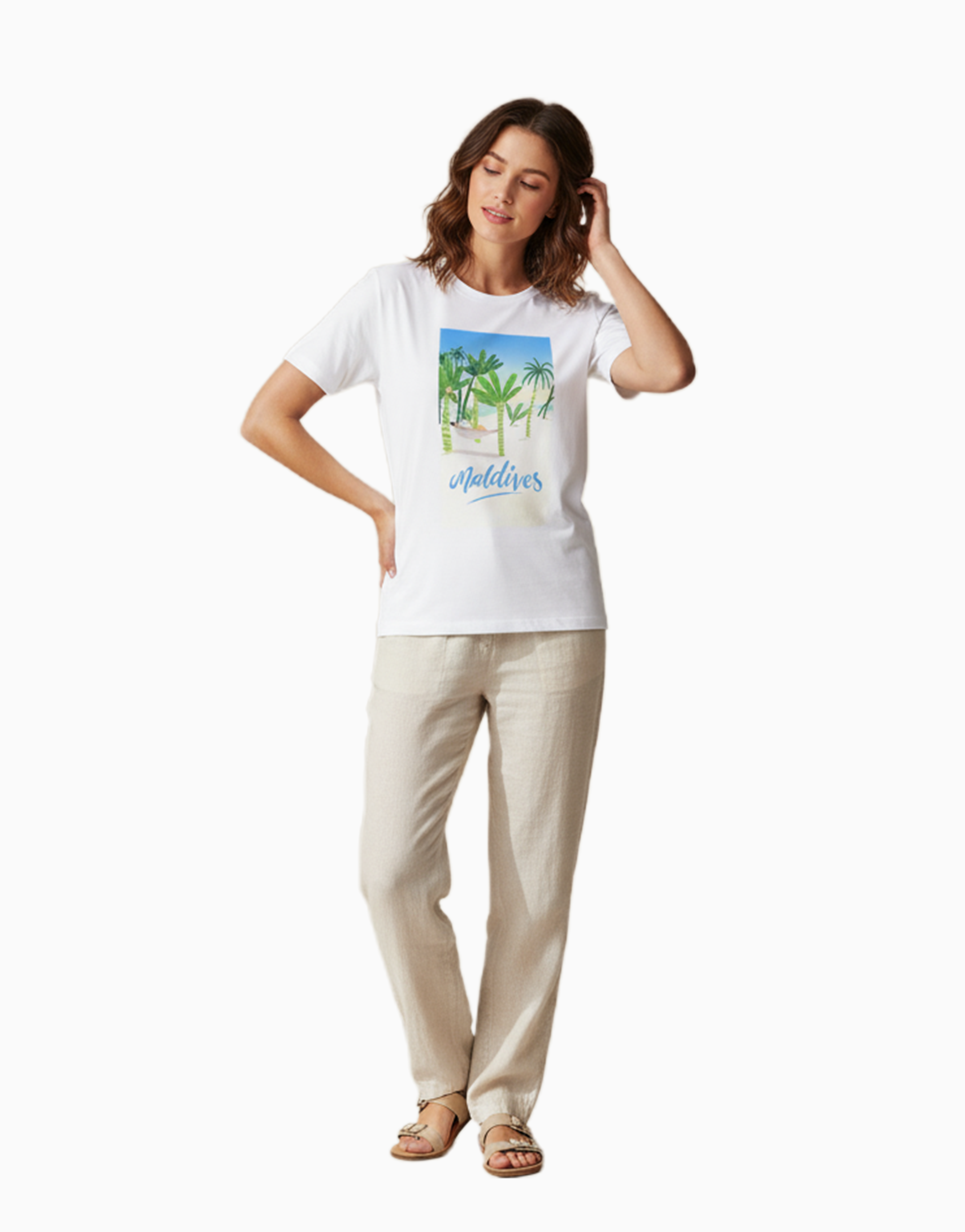 Women_sRelaxedfitt-shirtMaldivesEscape_WHITE_1.png Women's Relaxed fit t-shirt Maldives Escape (ILS 018) - Image 1